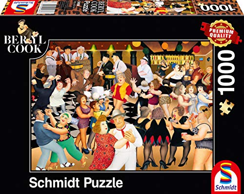 Schmidt Spiele 59686 Beryl Cook, Partynacht, 1.000 Teile Puzzle, Bunt von Schmidt