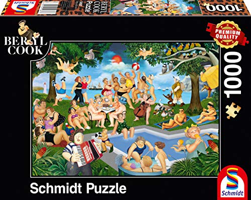 Schmidt Spiele 59687 Beryl Cook, Sommerfest, 1.000 Teile Puzzle, Bunt von Schmidt