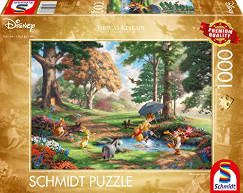 Schmidt Spiele 59689 Thomas Kinkade, Disney, Winnie The Pooh, 1000 Teile Puzzle von Schmidt