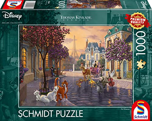 Schmidt Spiele 59690 Thomas Kinkade, Disney, The Aristocats, 1000 Teile Puzzle von Schmidt