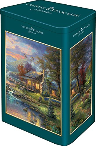 Schmidt Spiele Thomas Kinkade, Nature' Paradise, 500 Teile Puzzle in Einer Nostalgiedose von Schmidt