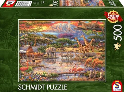 Schmidt Spiele 59708 Paradies am Kilimandscharo, 500 Teile Puzzle, bunt von Schmidt