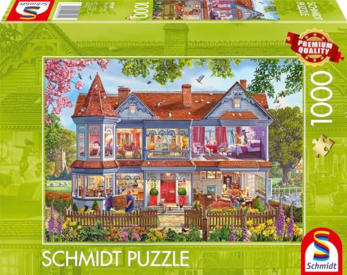 Schmidt Spiele 59709 Haus im Frühling, 1000 Teile Puzzle, bunt von Schmidt