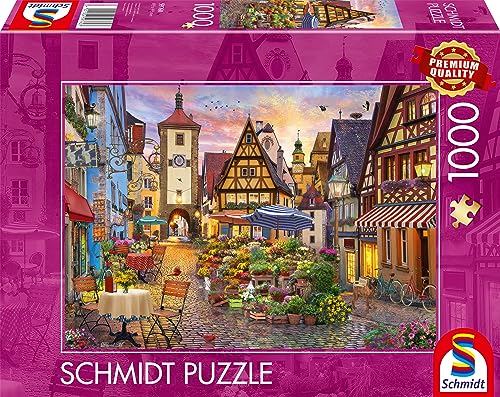 Schmidt Spiele 59760 Romantisches Bayern, Rothenburg ob der Tauber, 1000 Teile Puzzle von Schmidt