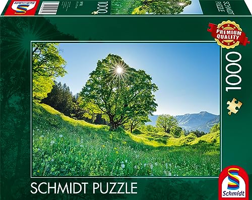 Schmidt Spiele 59761 Berg-Ahorn im Sonnenlicht, St. Gallen, Schweiz, 1000 Teile Puzzle von Schmidt