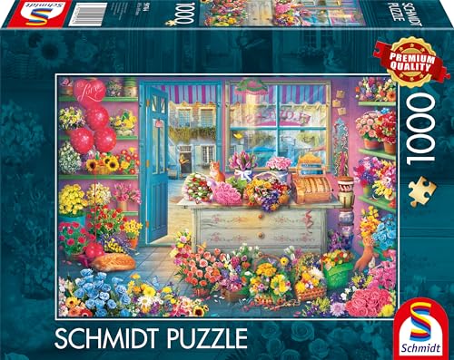 Schmidt Spiele 59764 Bunter Blumenladen, 1000 Teile Puzzle von Schmidt