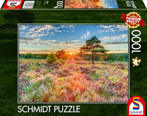 Schmidt Spiele 59768 Heide im Sonnenuntergang, 1000 Teile Puzzle, bunt von Schmidt