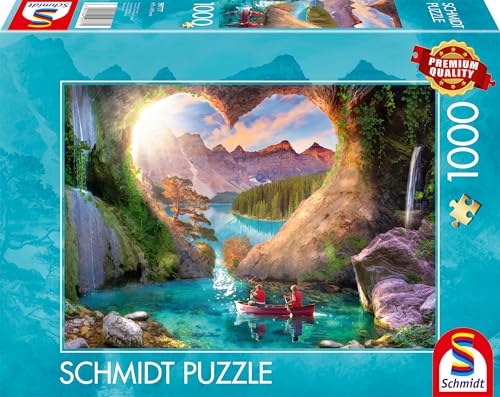 Schmidt Spiele 59777 Ausblick mit Herz, 1000 Teile Puzzle, Mehrfarbig von Schmidt