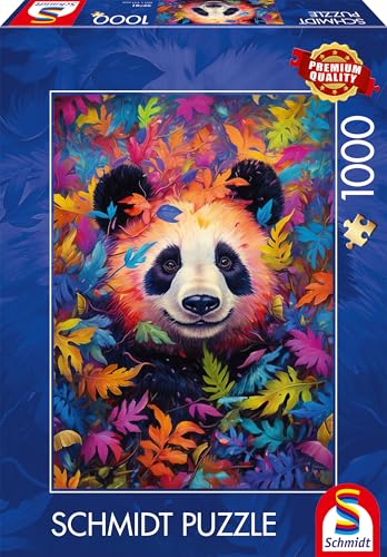 Schmidt Spiele 59781 Pandabär im Regenbogenwald, 1000 Teile Puzzle, Mehrfarbig von Schmidt