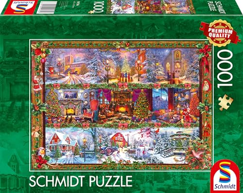 Schmidt Spiele 59784 Fröhliche Weihnachtszeit, 1000 Teile Puzzle von Schmidt