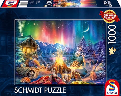 Schmidt Spiele 59787 Lagerfeuerromantik unterm Sternenhimmel, 1000 Teile Puzzle, Mehrfarbig von Schmidt