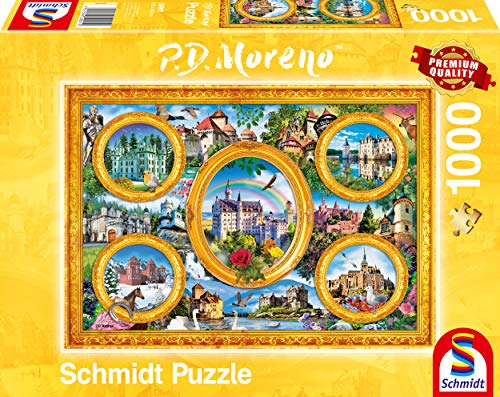 Schmidt Spiele 59901 Peter Moreno, Schlösser, 1.000 Teile Puzzle, Bunt von Schmidt Spiele