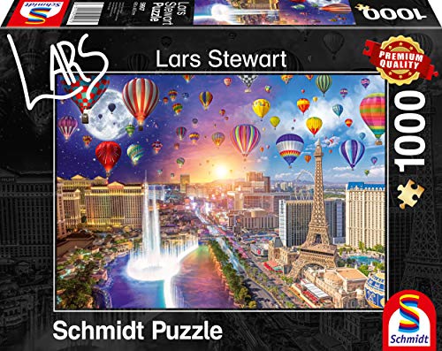 Schmidt Spiele 59907 Lars Stewart, Las Vegas, Night and Day, 1000 Teile Puzzle von Schmidt