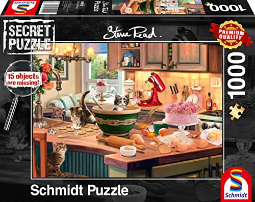 Schmidt Spiele 59919 Secret Puzzle, Am Küchentisch, 1.000 Teile, Bunt, Large von Schmidt