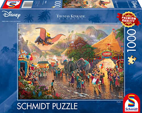 Schmidt Spiele Thomas Kinkade 59939, Disney, Dumbo, 1000 Teile Puzzle, bunt von Schmidt