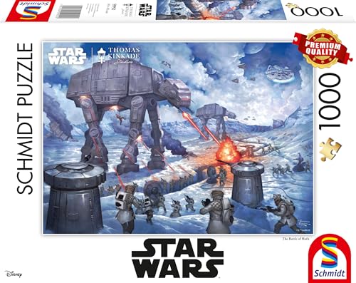 Schmidt Spiele 59952 Star Wars Thomas Kinkade, Lucas Film, The Battle of Hoth, 1.000 Teile Puzzle, bunt, Einheitsgröße von Schmidt