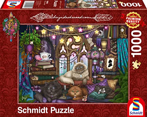 Schmidt Spiele 59990 Brigid Ashwood, Afternoon Tea mit Katzen, 1000 Teile Puzzle, Normal von Schmidt