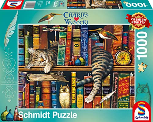 Schmidt Spiele 59991 Charles Wysocki, Frederick, der Literat, 1000 Teile Puzzle, Mehrfarbig, one Size von Schmidt