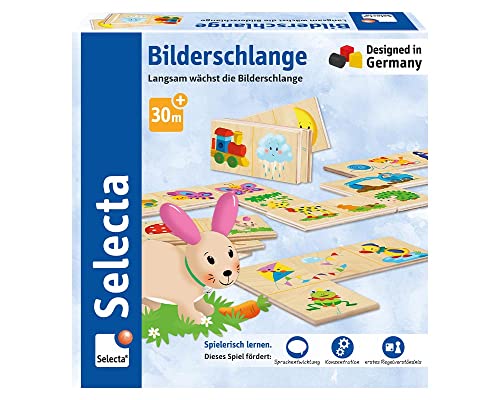 Schmidt Spiele Animals 63024 Selecta, Bilderschlange, Legespiel aus Holz, 20 Teile von Schmidt