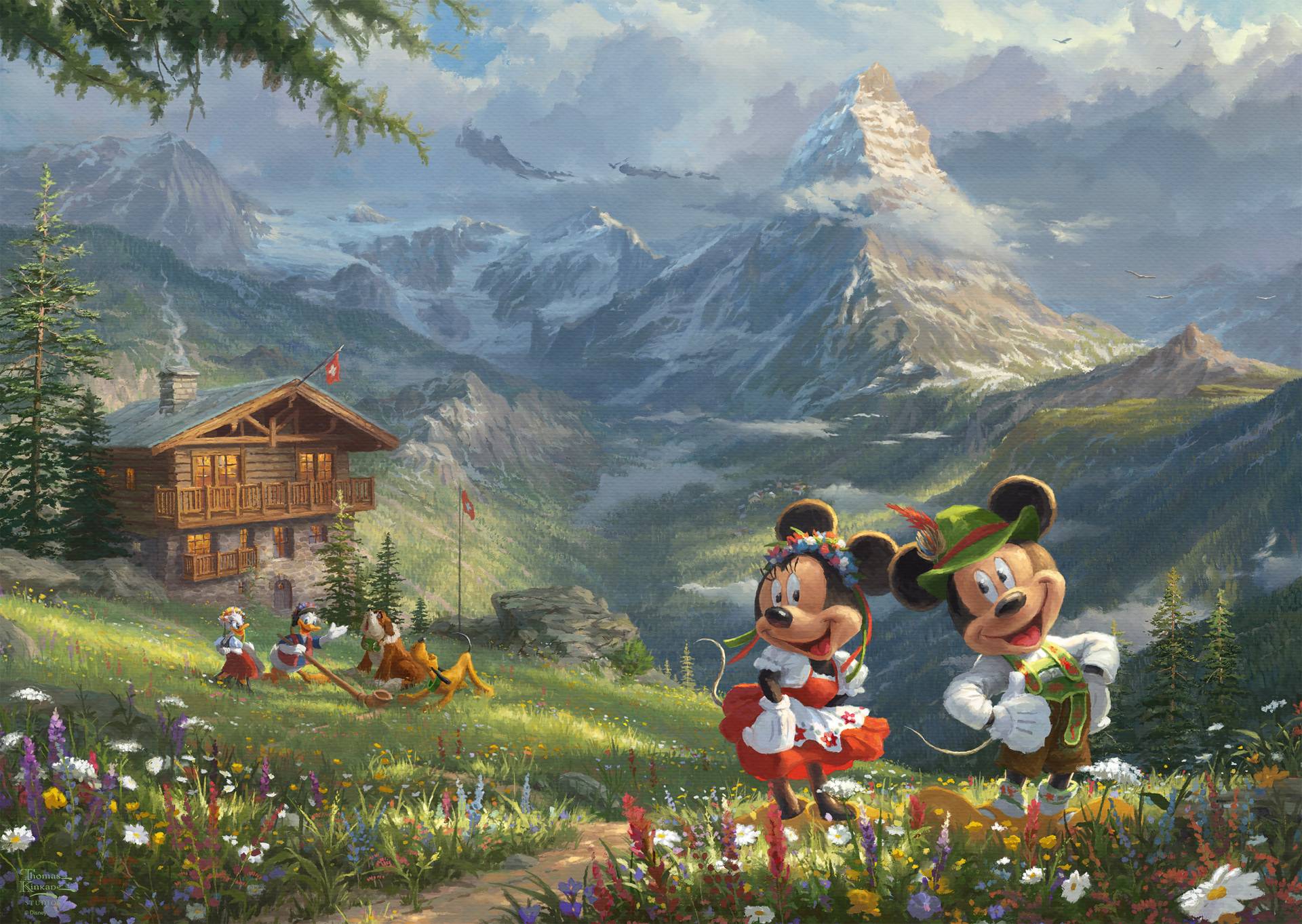 Schmidt Spiele Disney, Mickey und Minnie in den Alpen 1000 Teile Puzzle Schmidt-Spiele-59938 von Schmidt Spiele