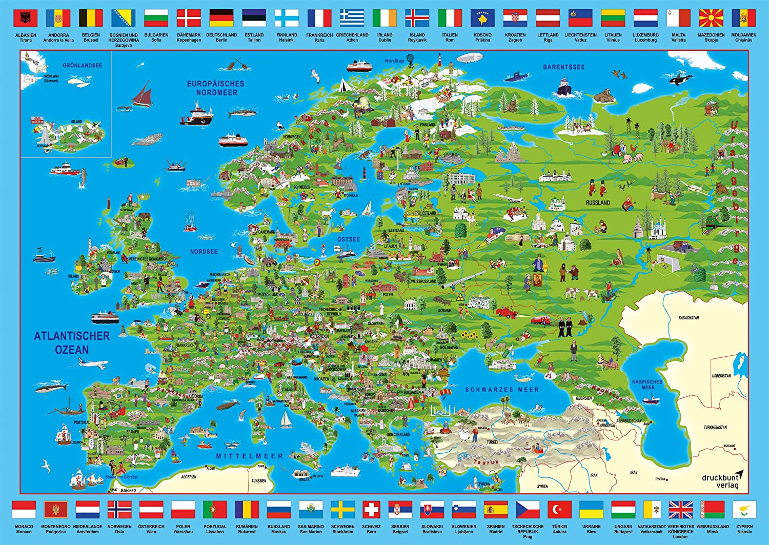 Schmidt Spiele Europa 500 Teile Puzzle Schmidt-Spiele-58373 von Schmidt Spiele