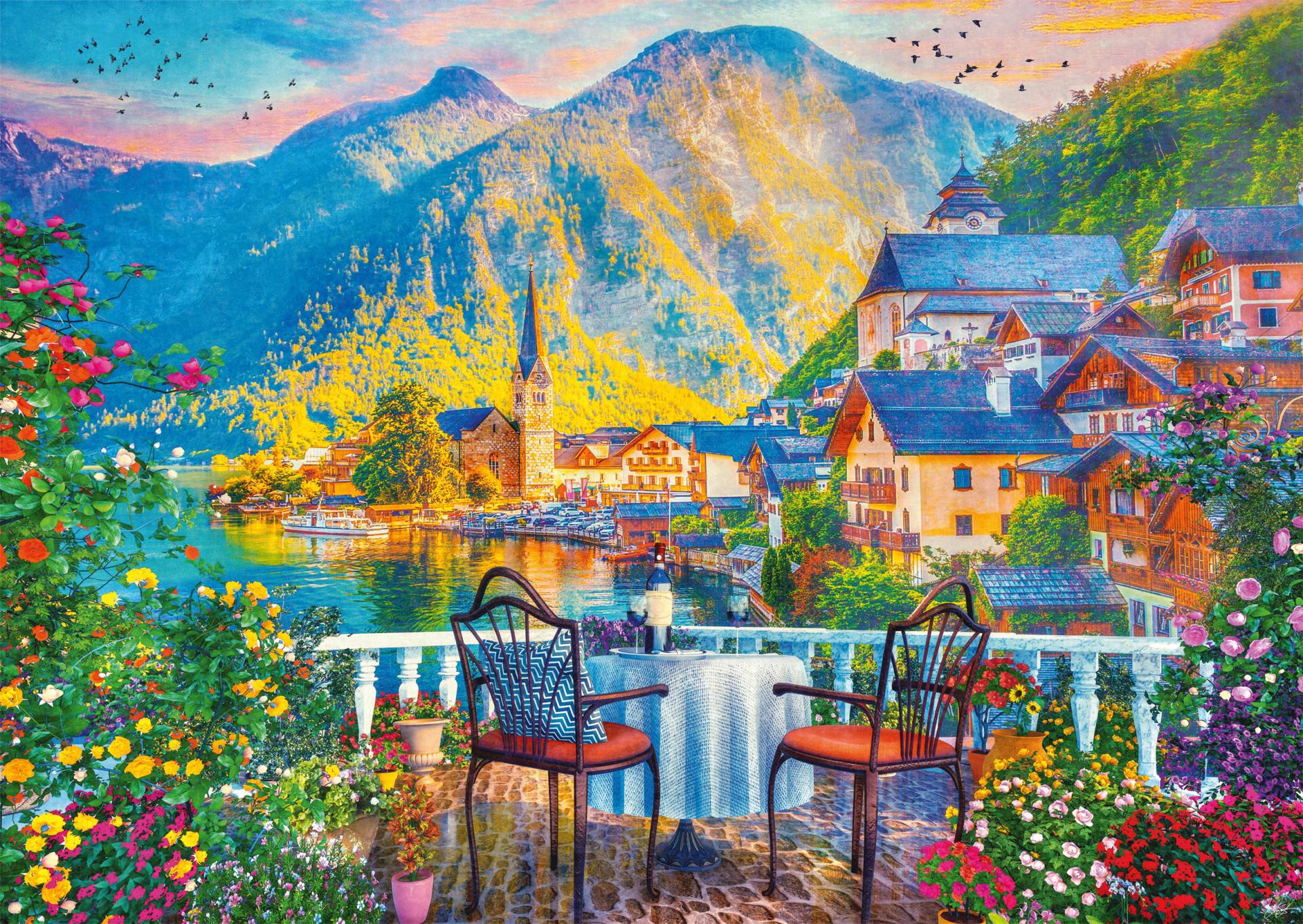 Schmidt Spiele Malerisches Hallstatt 1000 Teile Puzzle Schmidt-Spiele-59766 von Schmidt Spiele