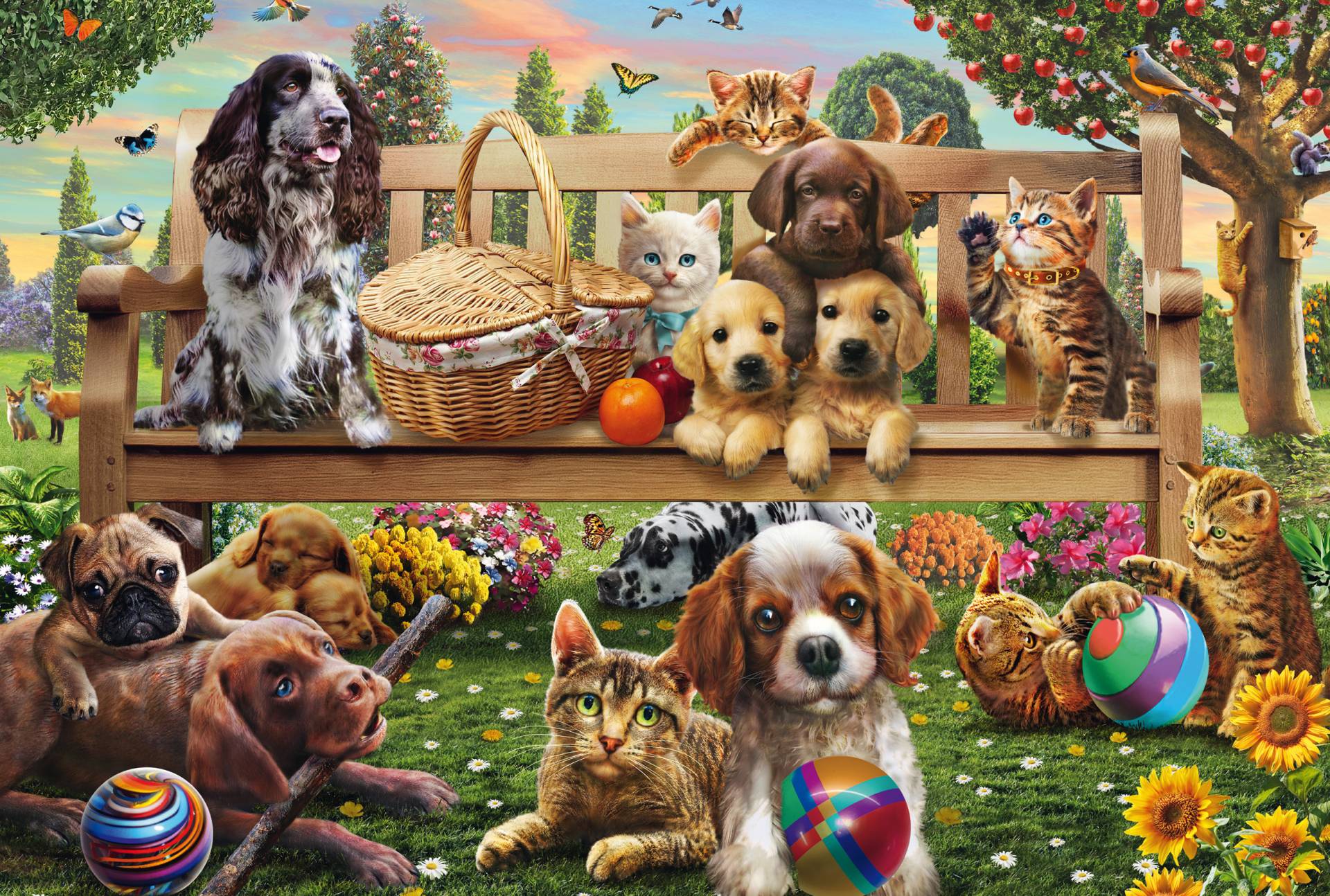 Schmidt Spiele Hunde und Katzen 200 Teile Puzzle Schmidt-Spiele-56534 von Schmidt Spiele