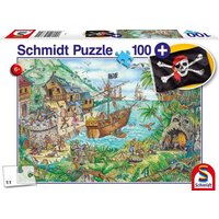 Schmidt Spiele - In der Piratenbucht, 100 Teile, mit Add-on, Piratenflagge von Schmidt Spiele