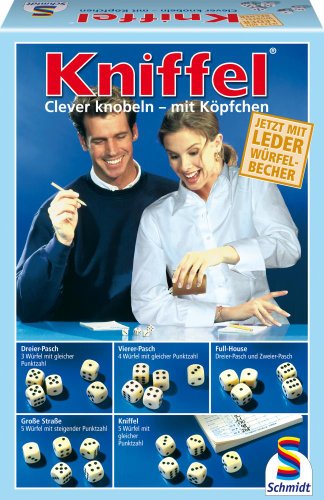 Schmidt Spiele Kniffel mit Lederwuerfelbecher 49030 von Schmidt Spiele