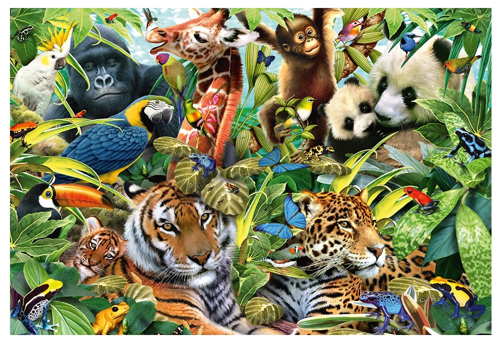 Schmidt Spiele Kunterbunte Tierwelt 1500 Teile Puzzle Schmidt-Spiele-57385 von Schmidt Spiele