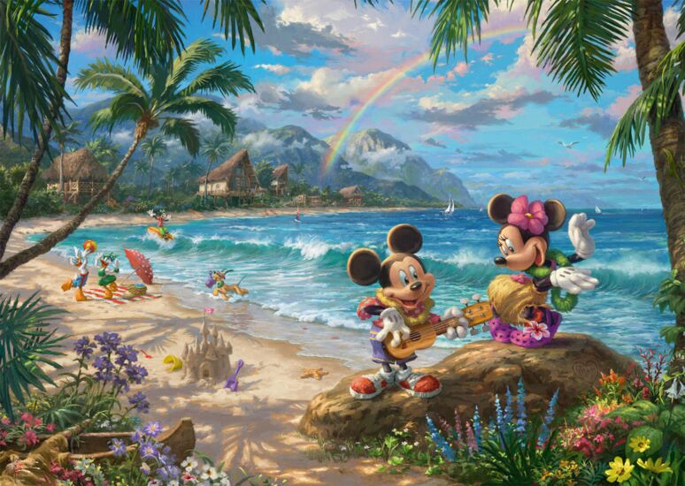 Schmidt Spiele Mickey und Minnie auf Hawaii 1000 Teile Puzzle Schmidt-Spiele-57528 von Schmidt Spiele