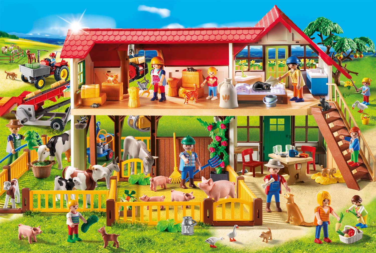 Schmidt Spiele Playmobil, Bauernhof, inklusive Figur 100 Teile Puzzle Schmidt-Spiele-56163 von Schmidt Spiele