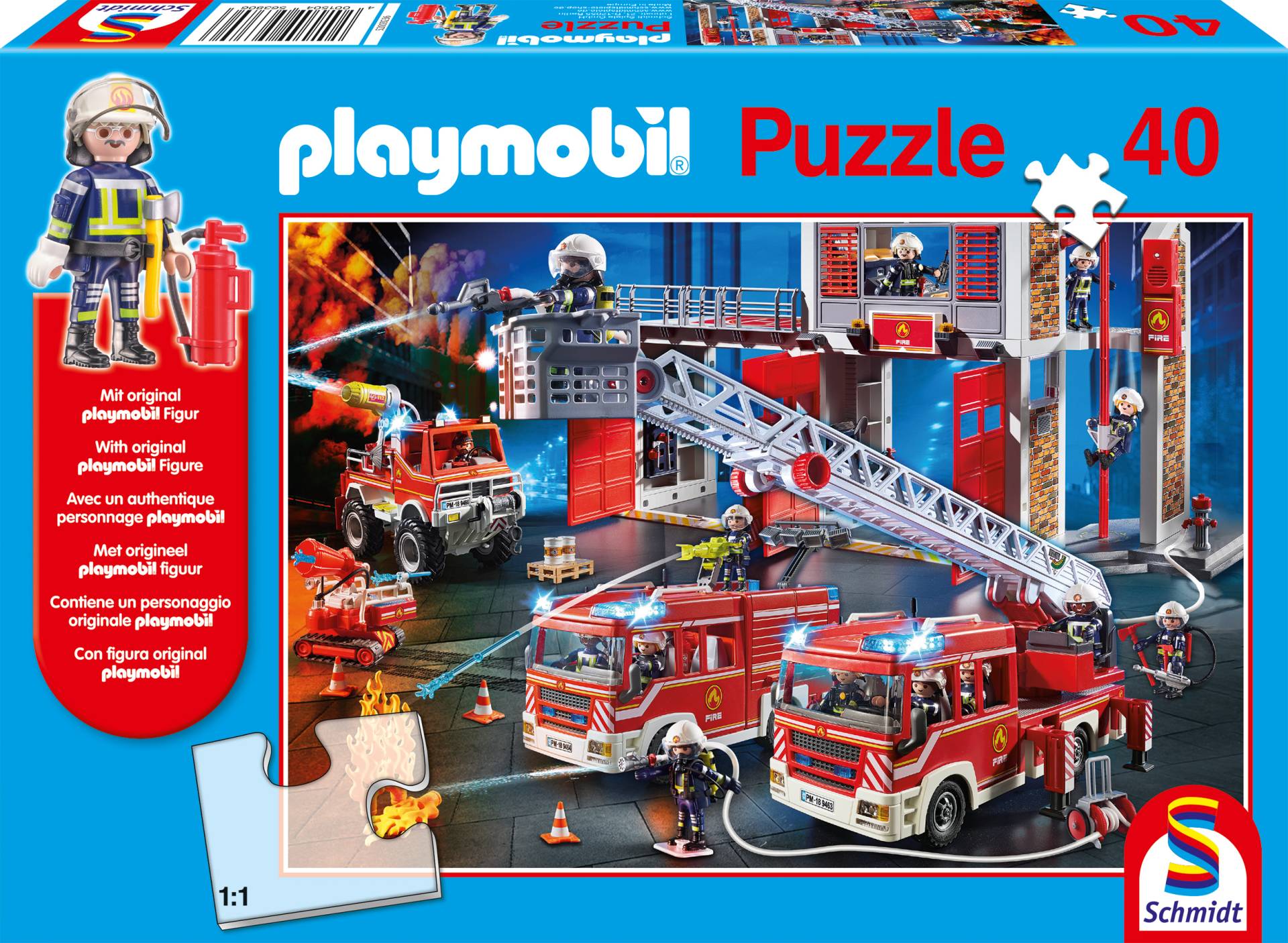 Schmidt Spiele Playmobil Firebrigade 40 Teile Puzzle Schmidt-Spiele-56380 von Schmidt Spiele