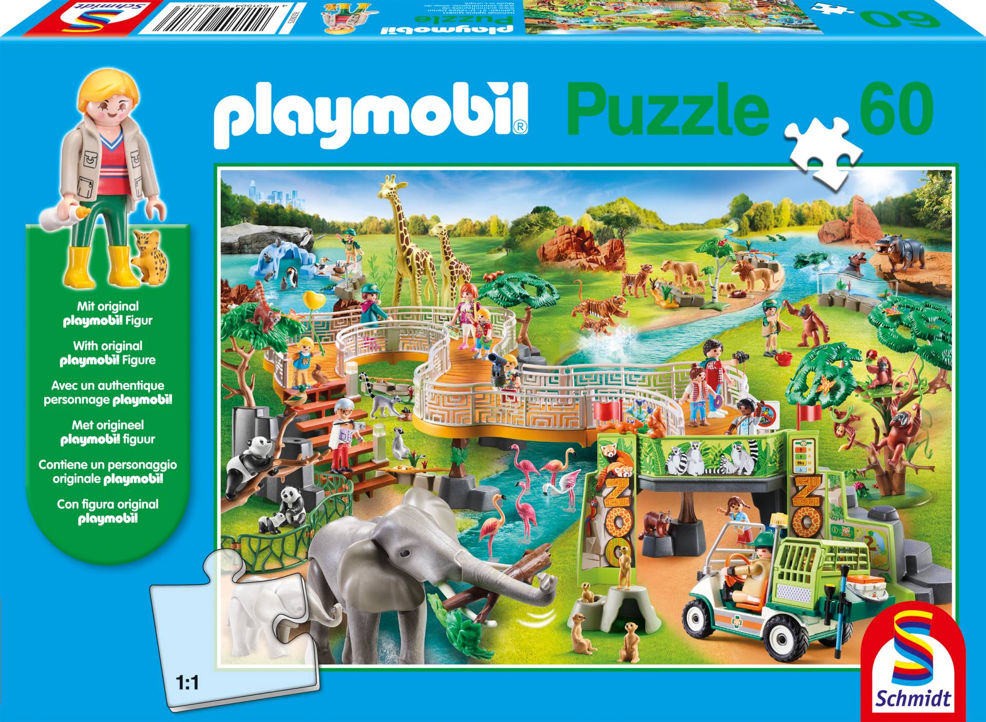 Schmidt Spiele Playmobil Zoo 60 Teile Puzzle Schmidt-Spiele-56381 von Schmidt Spiele