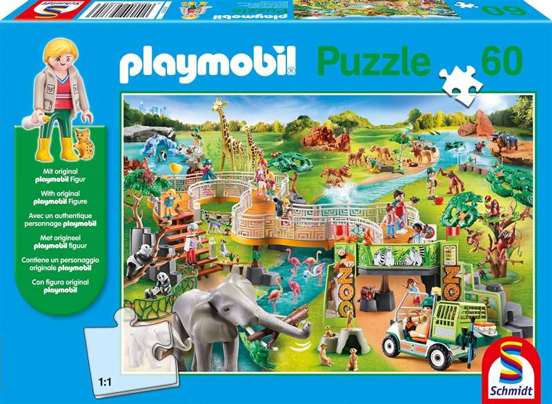 Schmidt Spiele Playmobil Zoo 60 Teile Puzzle Schmidt-Spiele-56381 von Schmidt Spiele