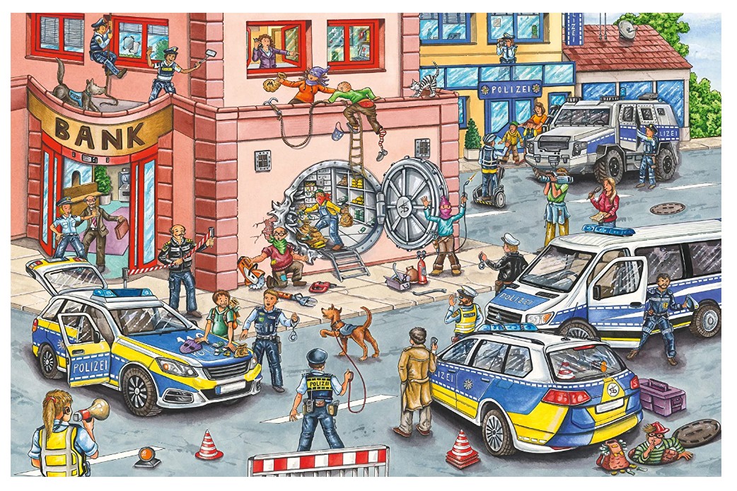 Schmidt Spiele Polizeieinsatz 100 Teile Puzzle Schmidt-Spiele-56450 von Schmidt Spiele