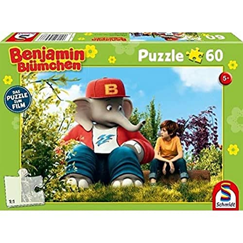 Schmidt Spiele Puzzle 56278 Blümchen, Kinderpuzzle zum Film, Benjamin und Otto, 60 Teile, bunt von Schmidt