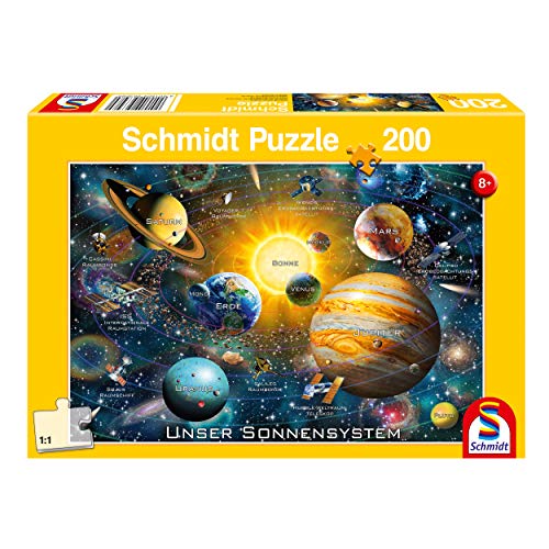 Schmidt Spiele 56308 Unser Sonnensystem, 200 Teile Kinderpuzzle von Schmidt