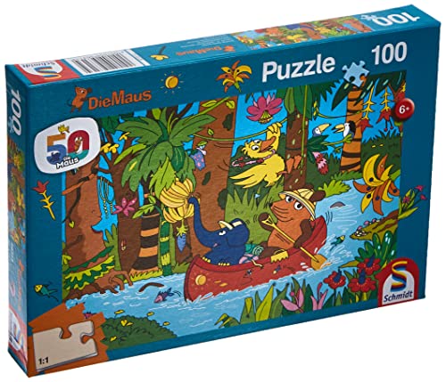 Schmidt Spiele 56313 Maus, Im Dschungel, 100 Teile Kinderpuzzle, Bunt von Schmidt