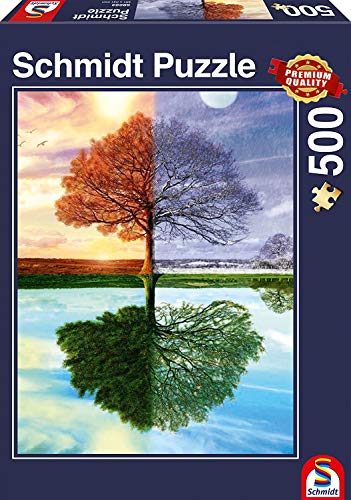 Schmidt Spiele 58223 Puzzle Jahreszeiten Baum, 500 Teile Puzzle von Schmidt