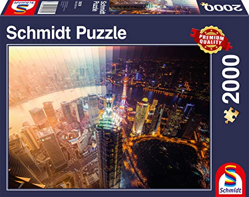 Schmidt Spiele Puzzle 58239 Puzzle 2.000 Teile, Tag und Nacht, Zeitscheibe von Schmidt