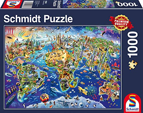 Schmidt Spiele 58288, Discover the World, 1000 Teile Puzzle von Schmidt