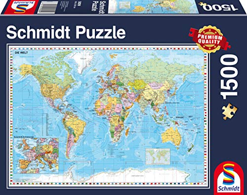 Schmidt Spiele GmbH 58289 "The World Elefant, Maus Die Welt, 1500 Teile Puzzle von Schmidt