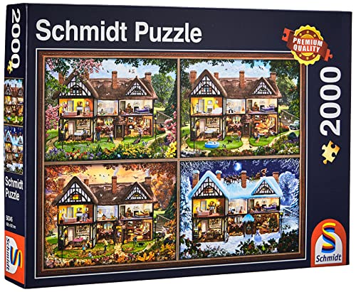 Schmidt Spiele Puzzle 58345 Jahreszeiten - Haus, 2000 Teile von Schmidt