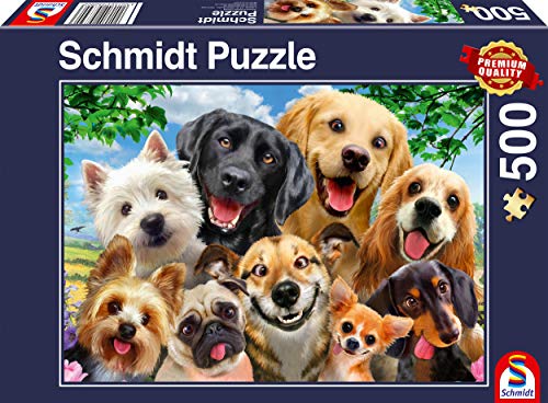 Schmidt Spiele 58390 Hunde Selfie, 500 Teile Puzzle von Schmidt