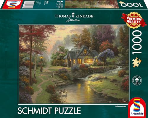 Schmidt Spiele Puzzle 58464 - Thomas Kinkade, Friedliche Abendstimmung, 1.000 Teile Puzzle von Schmidt Spiele