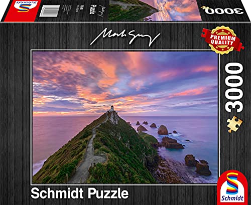 Schmidt Spiele 59348 Mark Grey, Nugget Point Lighthouse, The Catlins, South Island - New Zealand, 3000 Teile Puzzle von Schmidt