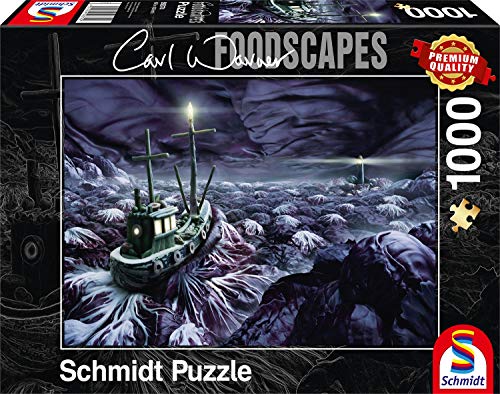 Schmidt Spiele Puzzle 59374 Puzzle 1.000 Teile, Carl Warner, Stürmische See, kulinarische Landschaft von Schmidt