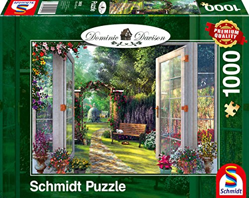 Schmidt Spiele Puzzle 59592 Dominic Davison, Blick in den Verwunschenen Garten, 1000 Teile von Schmidt