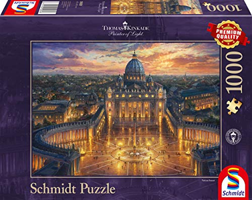 Schmidt Spiele 59628 Thomas Kinkade, Vatikan, 1000 Teile Puzzle, Bunt von Schmidt